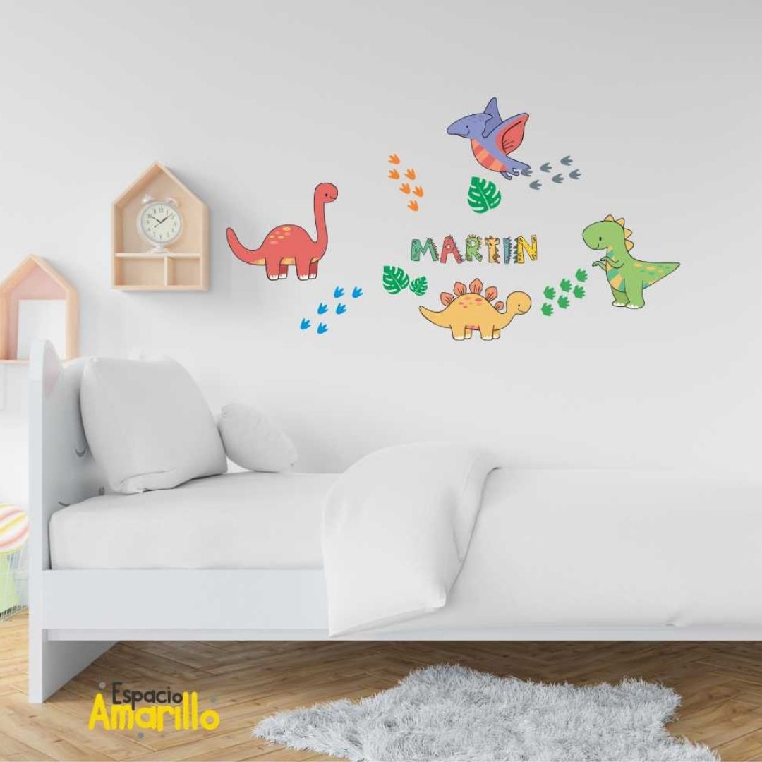 Vinilo Infantil Dinosaurios En Familia - Adhesivo De Pared - Revestimiento  Sticker Mural Decorativo - 60x90cm con Ofertas en Carrefour